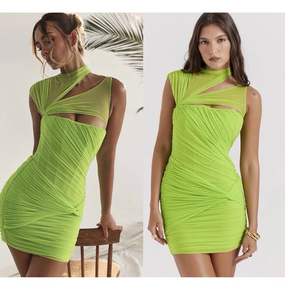 House of CB Dresses & Skirts - House Of CB Adrie Neon Green Mini Dress - Size XS